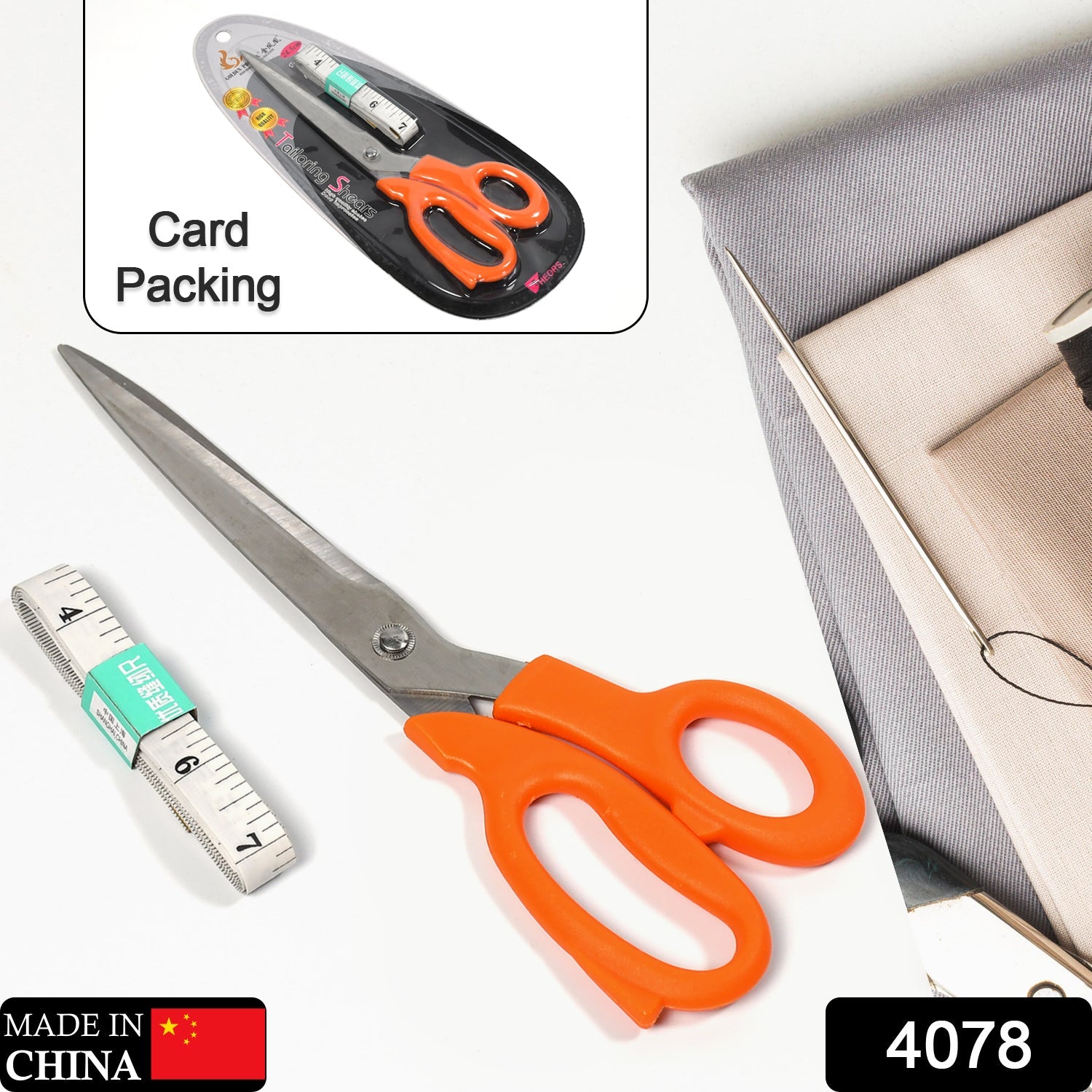 4078 Tailor Scissors And Measuring Tape High Quality Scissor With Flexible Measuring Tape For Tailor & Home Use Scissor DeoDap 4078 Tailor Scissors And Measuring Tape High Quality Scissor With Flexible Measuring Tape For Tailor & Home Use Scissor DeoDap